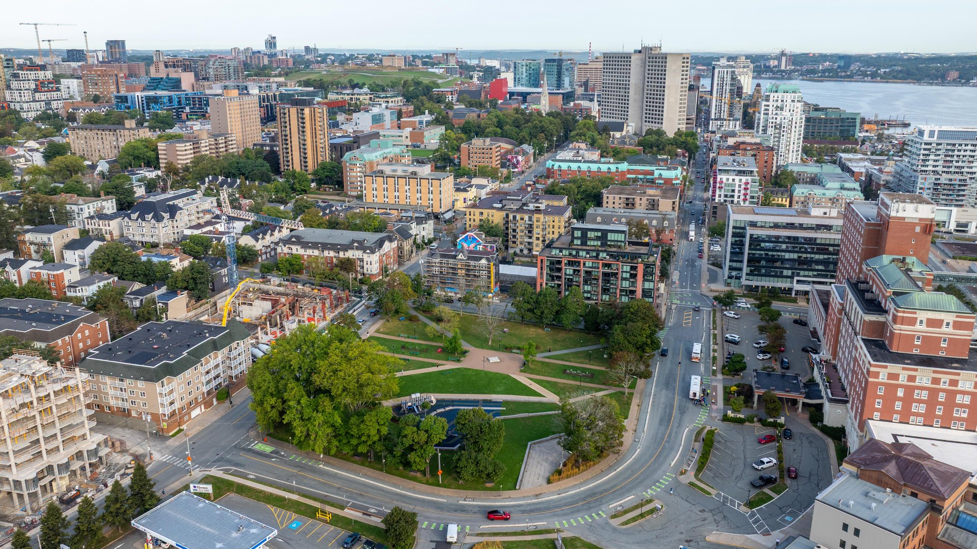 Aerial of Hollis St at Peace and Friendship Park